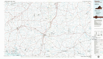 United States Geological Survey Emporia, VA-NC (1984, 100000-Scale) digital map