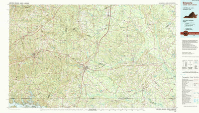 United States Geological Survey Emporia, VA-NC (1990, 100000-Scale) digital map