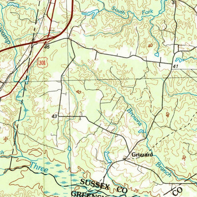 United States Geological Survey Emporia, VA-NC (1990, 100000-Scale) digital map