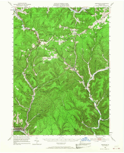 United States Geological Survey Emporium, PA (1948, 62500-Scale) digital map