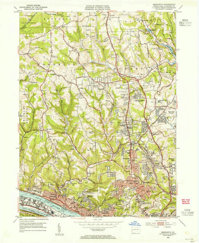 United States Geological Survey Emsworth, PA (1953, 24000-Scale) digital map