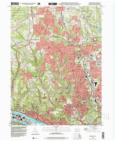 United States Geological Survey Emsworth, PA (1993, 24000-Scale) digital map