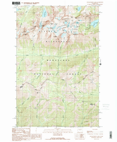 United States Geological Survey Enchantment Lakes, WA (1989, 24000-Scale) digital map