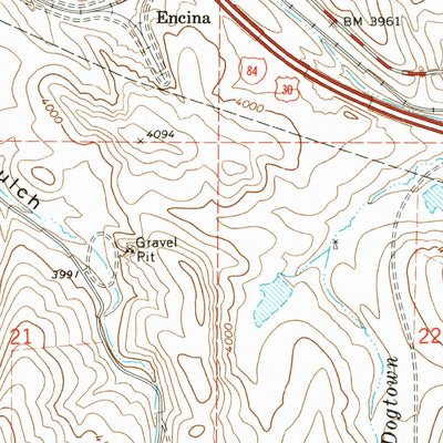 United States Geological Survey Encina, OR (1967, 24000-Scale) digital map