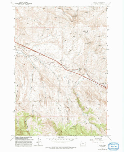 United States Geological Survey Encina, OR (1993, 24000-Scale) digital map
