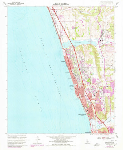 United States Geological Survey Encinitas, CA (1968, 24000-Scale) digital map