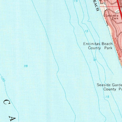 United States Geological Survey Encinitas, CA (1968, 24000-Scale) digital map