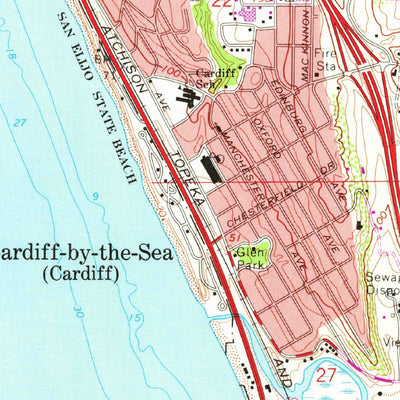 United States Geological Survey Encinitas, CA (1968, 24000-Scale) digital map