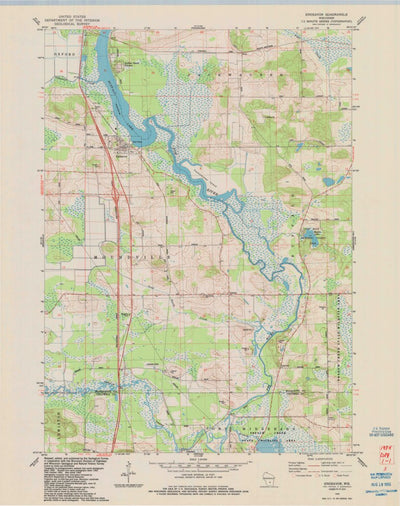 United States Geological Survey Endeavor, WI (1984, 24000-Scale) digital map