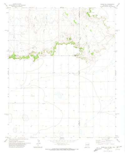 United States Geological Survey Endee Hill, NM-TX (1971, 24000-Scale) digital map