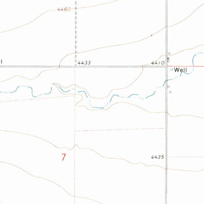 United States Geological Survey Endee Hill, NM-TX (1971, 24000-Scale) digital map