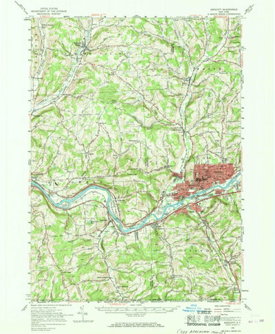 United States Geological Survey Endicott, NY (1956, 62500-Scale) digital map