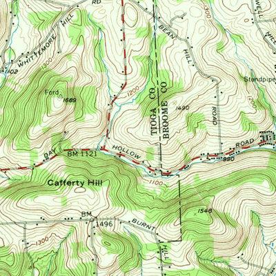 United States Geological Survey Endicott, NY (1956, 62500-Scale) digital map