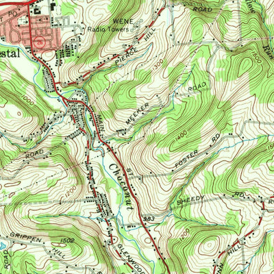 United States Geological Survey Endicott, NY (1956, 62500-Scale) digital map