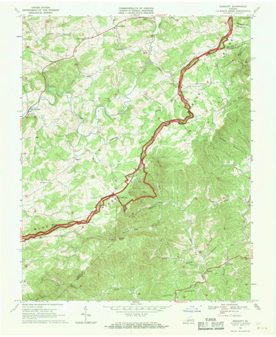 United States Geological Survey Endicott, VA (1967, 24000-Scale) digital map