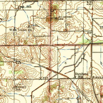 United States Geological Survey Enfield, IL (1944, 62500-Scale) digital map