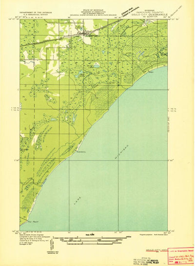 United States Geological Survey Engadine, MI (1931, 31680-Scale) digital map