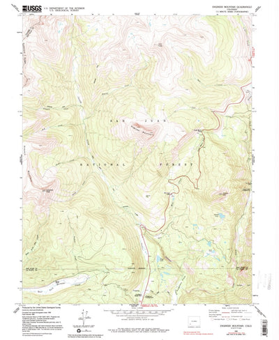 United States Geological Survey Engineer Mountain, CO (1960, 24000-Scale) digital map