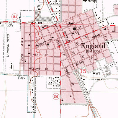 United States Geological Survey England, AR (1982, 24000-Scale) digital map