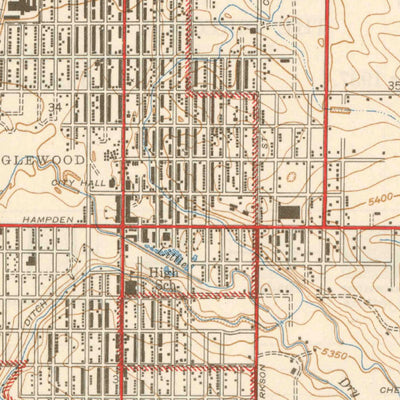United States Geological Survey Englewood, CO (1944, 31680-Scale) digital map