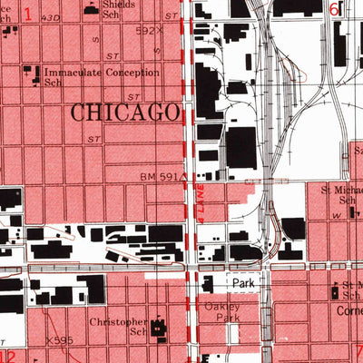 United States Geological Survey Englewood, IL (1997, 24000-Scale) digital map