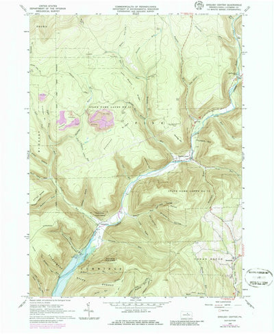 United States Geological Survey English Center, PA (1965, 24000-Scale) digital map