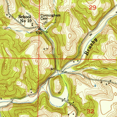 United States Geological Survey English, IN (1950, 24000-Scale) digital map