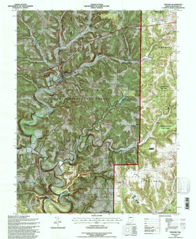 United States Geological Survey English, IN (1993, 24000-Scale) digital map