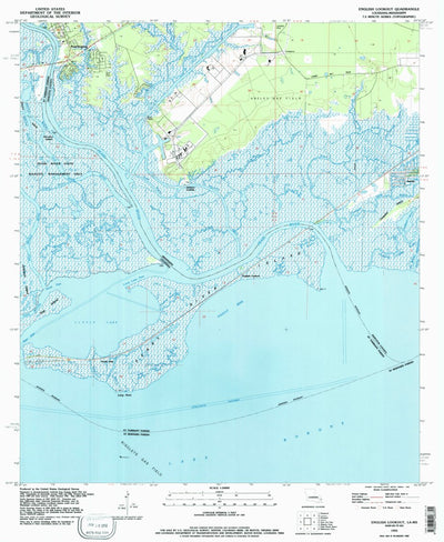 United States Geological Survey English Lookout, LA-MS (1993, 24000-Scale) digital map