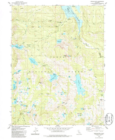 United States Geological Survey English Mountain, CA (1983, 24000-Scale) digital map