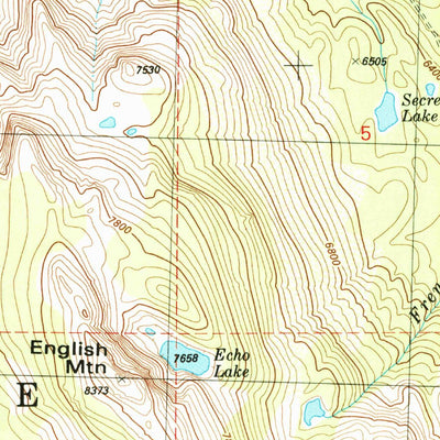 United States Geological Survey English Mountain, CA (1983, 24000-Scale) digital map