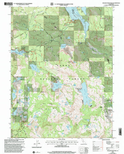 United States Geological Survey English Mountain, CA (2000, 24000-Scale) digital map