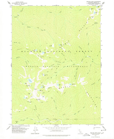 United States Geological Survey English Peak, CA (1977, 24000-Scale) digital map