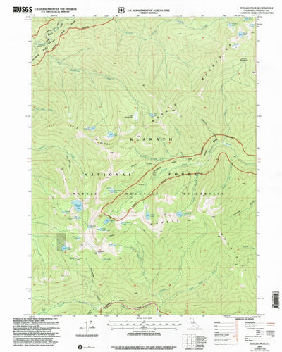 United States Geological Survey English Peak, CA (2001, 24000-Scale) digital map