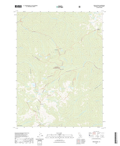 United States Geological Survey English Peak, CA (2022, 24000-Scale) digital map