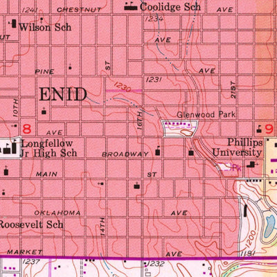 United States Geological Survey Enid East, OK (1955, 24000-Scale) digital map