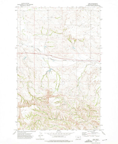 United States Geological Survey Enid, MT (1972, 24000-Scale) digital map