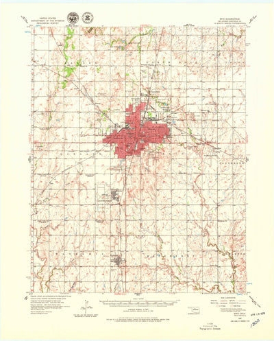 United States Geological Survey Enid, OK (1956, 62500-Scale) digital map