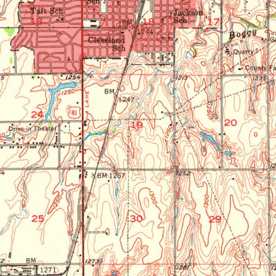United States Geological Survey Enid, OK (1956, 62500-Scale) digital map