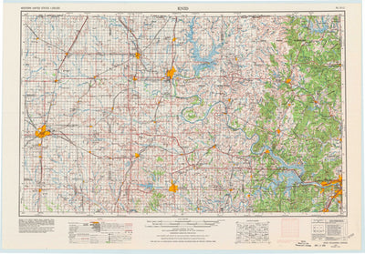 United States Geological Survey Enid, OK-KS (1955, 250000-Scale) digital map