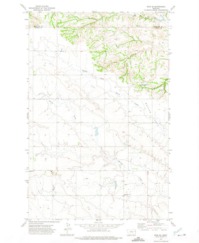 United States Geological Survey Enid SE, MT (1972, 24000-Scale) digital map