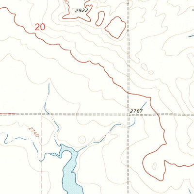 United States Geological Survey Enid SE, MT (1972, 24000-Scale) digital map