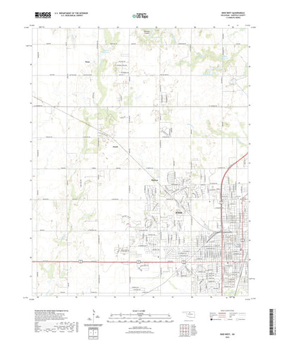 United States Geological Survey Enid West, OK (2022, 24000-Scale) digital map