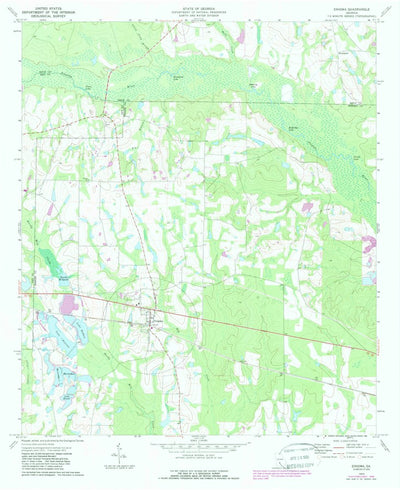 United States Geological Survey Enigma, GA (1973, 24000-Scale) digital map