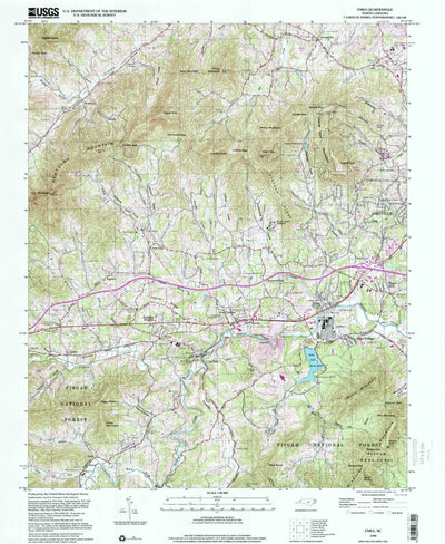 United States Geological Survey Enka, NC (1998, 24000-Scale) digital map