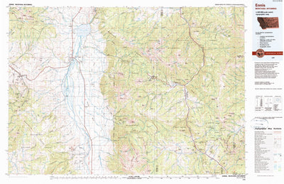 United States Geological Survey Ennis, MT-WY (1989, 100000-Scale) digital map