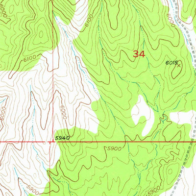 United States Geological Survey Enoch NE, UT (1950, 24000-Scale) digital map