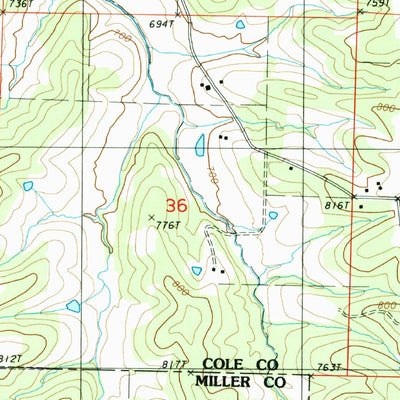 United States Geological Survey Enon, MO (1987, 24000-Scale) digital map