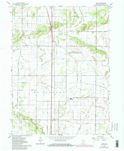United States Geological Survey Enos, IN (1962, 24000-Scale) digital map
