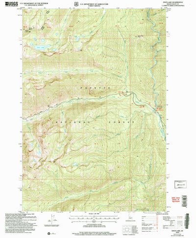 United States Geological Survey Enos Lake, ID (2004, 24000-Scale) digital map